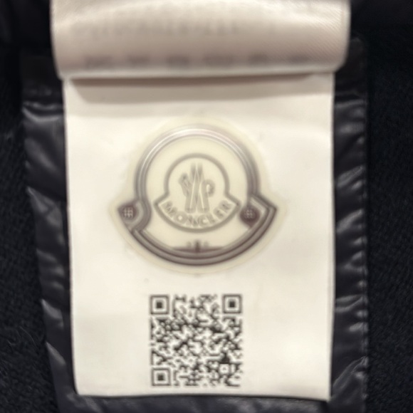 Moncler Navy Wool & Down Hooded Cape - Picture 4 of 10